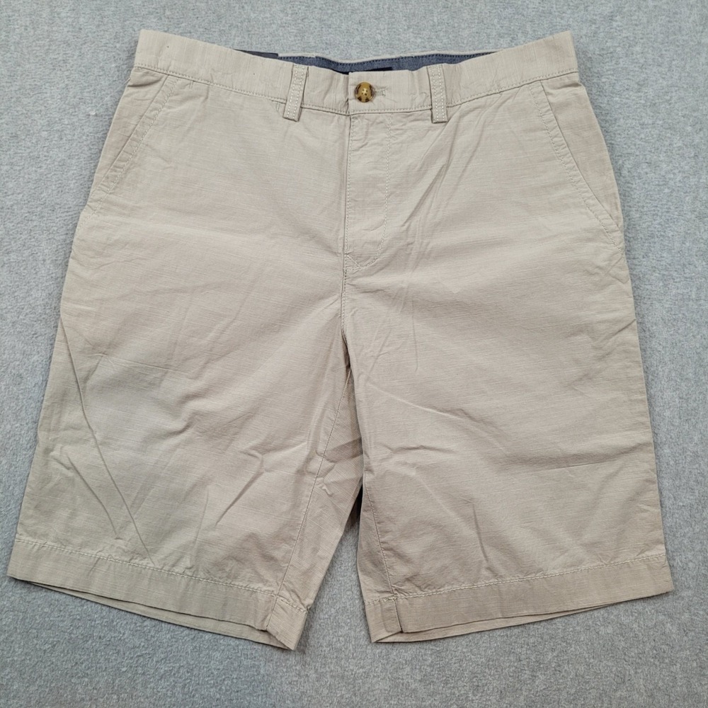 Tommy Hilfiger Classic Fit Shorts Mens 32 Tan Textured Chino Casual New NWT‎